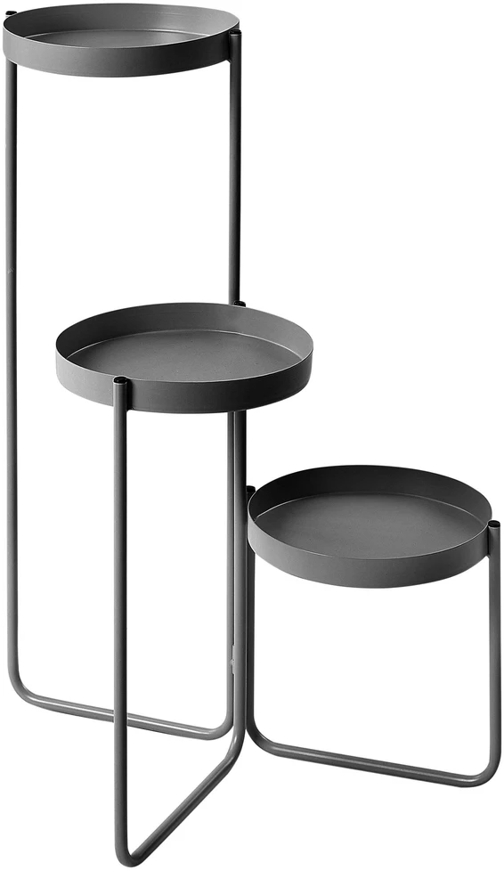 Beliani Gėlių stovas FRAGARIA metalinis 42 cm juodas