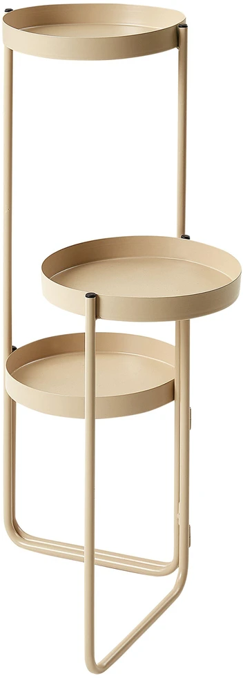 Beliani Gėlių stovas FRAGARIA metalinis 42 cm smėlio spalvos