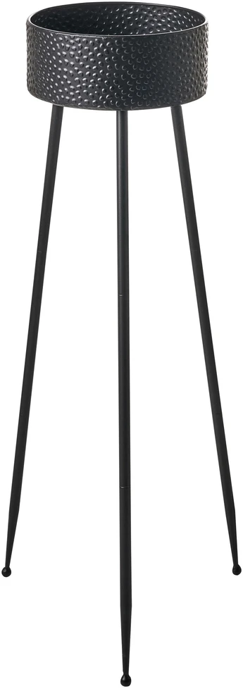 Beliani Gėlių stovas LEIKA, 33 cm, metalinis, juodas