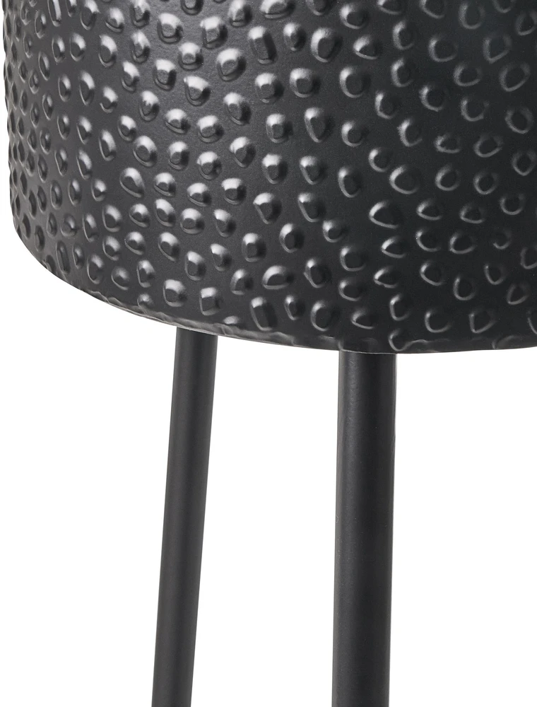 Beliani Gėlių stovas LEIKA, 33 cm, metalinis, juodas