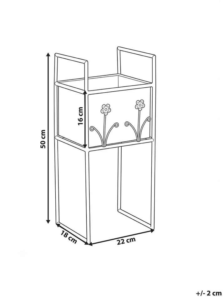 Beliani Gėlių stovas LUPINE 22 cm smėlio spalvos metalinis
