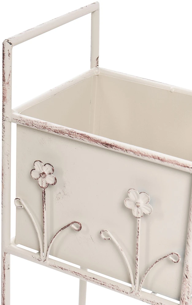 Beliani Gėlių stovas LUPINE 22 cm smėlio spalvos metalinis