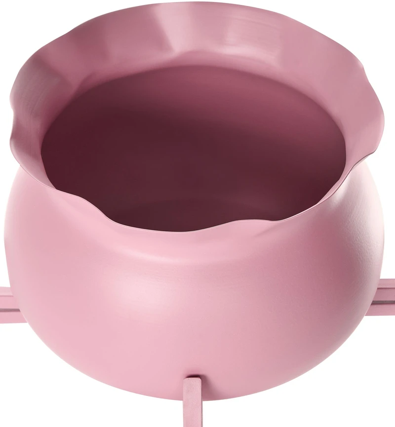 Beliani Gėlių stovas MOKUREN, 25 cm, metalinis, rožinis