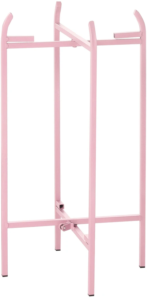 Beliani Gėlių stovas MOKUREN, 25 cm, metalinis, rožinis