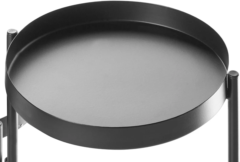 Beliani Gėlių stovas NANTEN 87 cm juodas metalinis