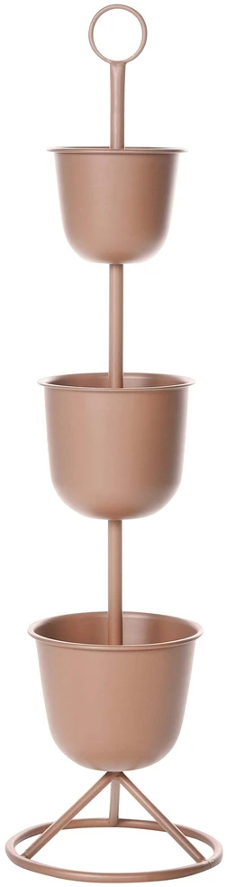 Beliani Gėlių stovas RENGE 28 cm rudas metalinis