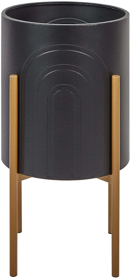 Beliani Gėlių stovas SEROTINA Metalinis 32 cm Juodas