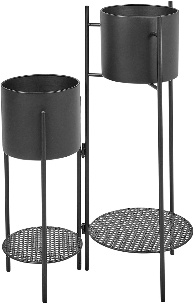 Beliani Gėlių stovas ULMUS metalinis, 58 cm, juodas