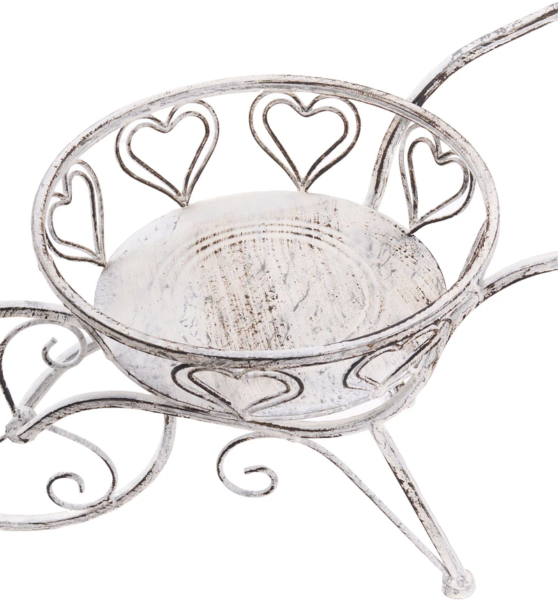 Beliani Gėlių stovas VETCH 58 cm balta spalva metalas