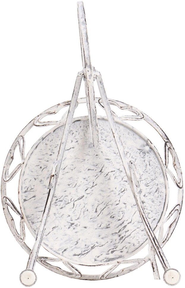 Beliani Gėlių stovas VETCH 58 cm balta spalva metalas
