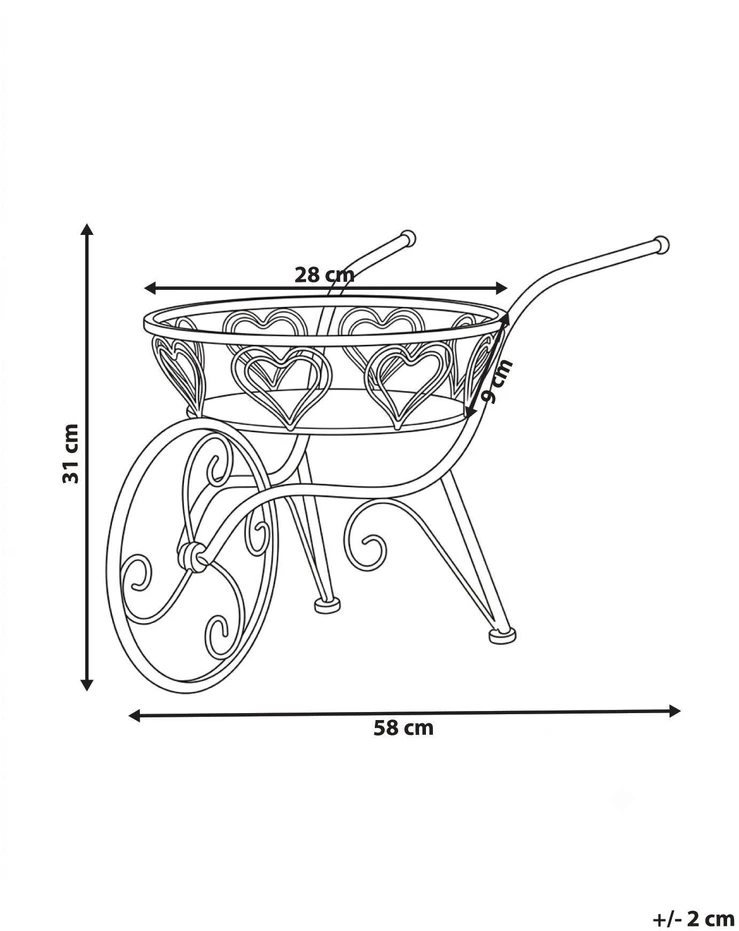 Beliani Gėlių stovas VETCH 58 cm balta spalva metalas