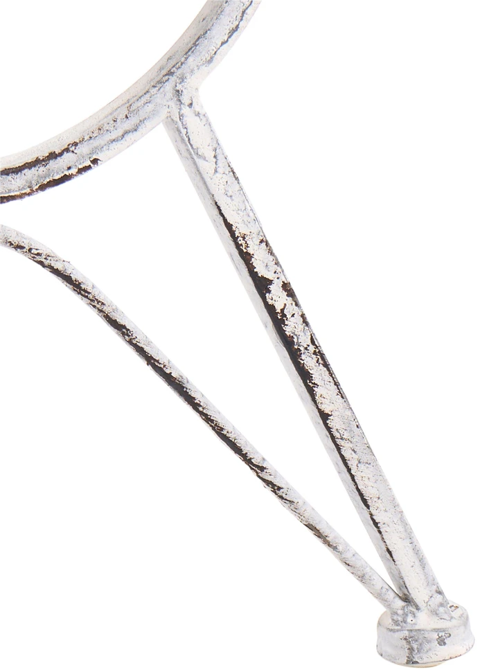Beliani Gėlių stovas VETCH 58 cm balta spalva metalas