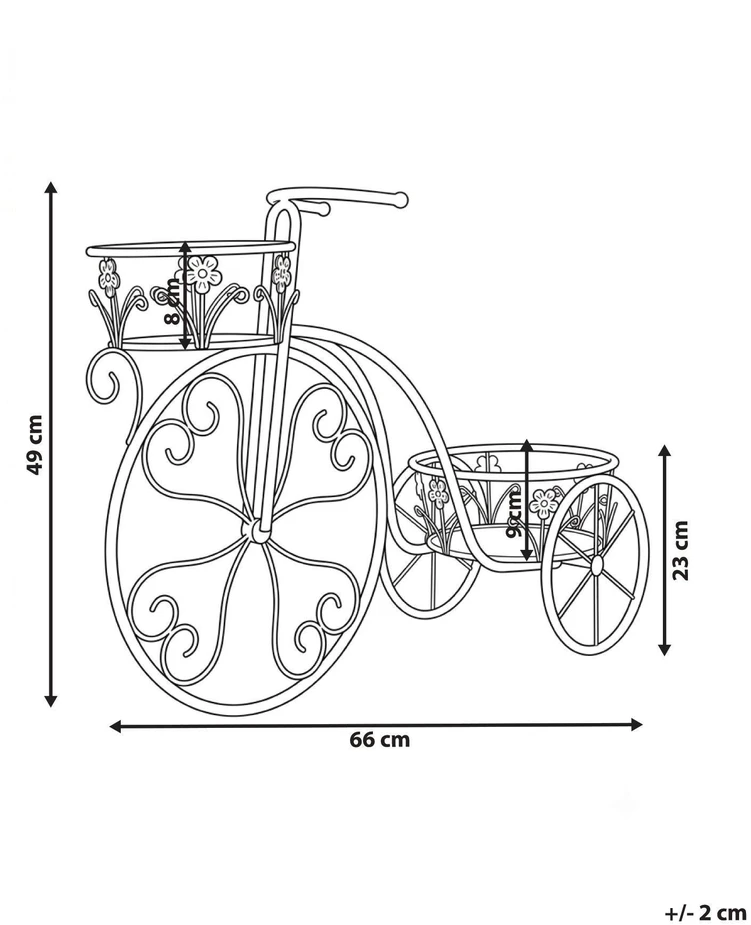 Beliani Gėlių stovas WILDROSE Metalinis 66 cm kreminės spalvos