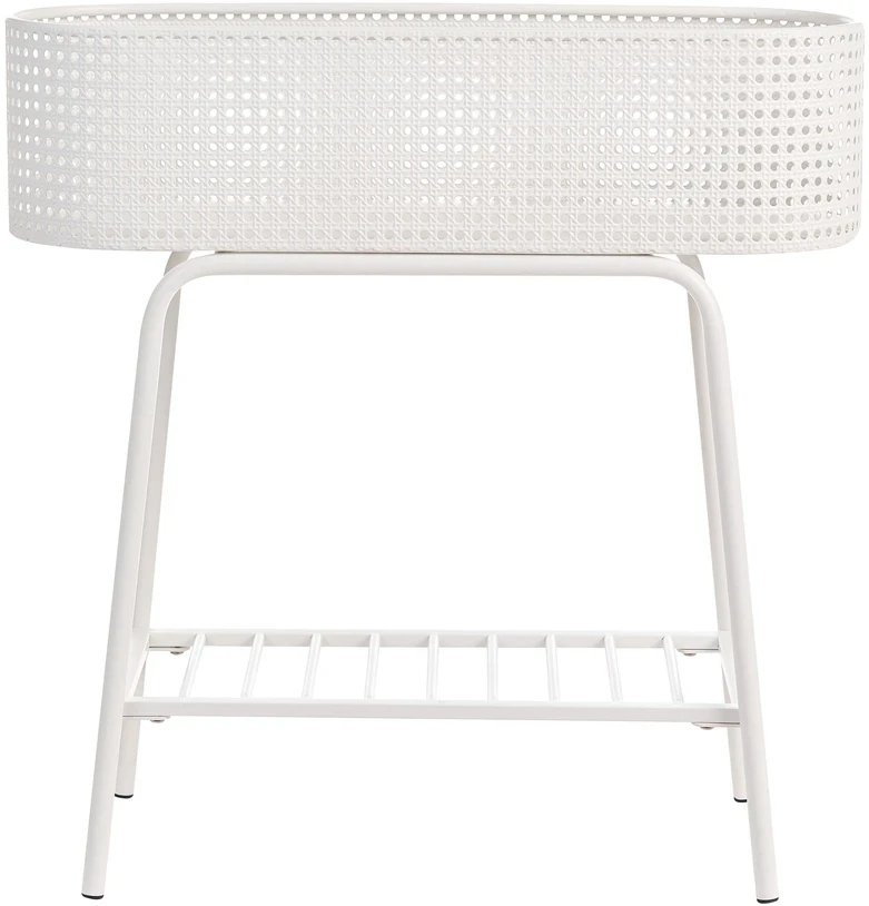 Beliani Gėlių stovelis LINNAEA metalinis 60 cm baltas