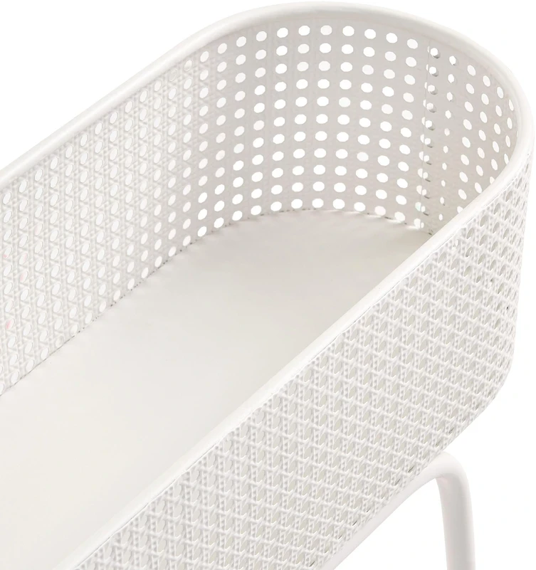 Beliani Gėlių stovelis LINNAEA metalinis 60 cm baltas