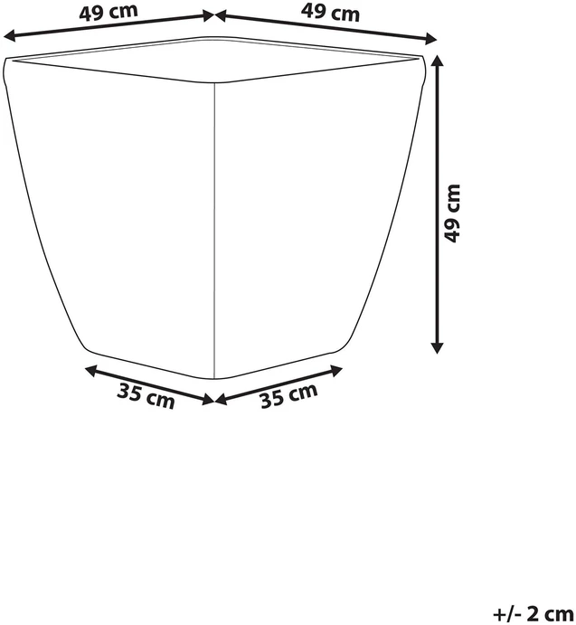 Beliani Gėlių vazonai ASTRAS 50 cm sidabriniai