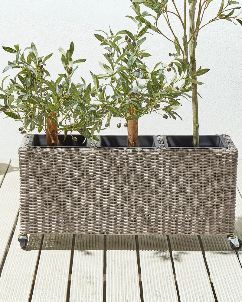 Beliani Gėlių vazonai BELLIS 82 cm Šviesiai rudas technorotangas