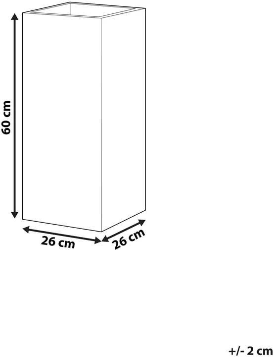 Beliani Gėlių vazonai DION 26 cm juodas