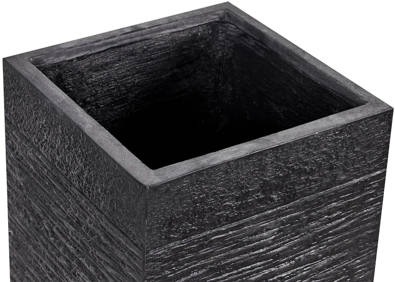 Beliani Gėlių vazonai DION 26 cm juodas
