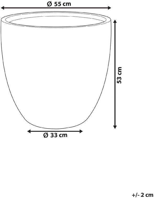 Beliani Gėlių vazonai KANNIA 55 cm balti