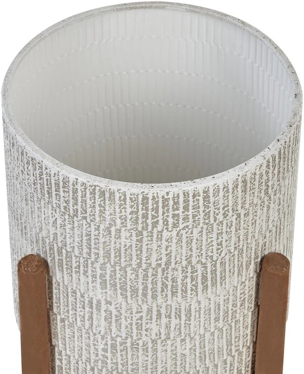 Beliani Gėlių vazonas ant kojelių PINSAPO Metal 30 cm pilkas