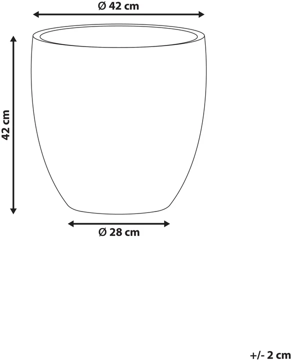 Beliani Gėlių vazonas BAIYUN 42 cm Juodas