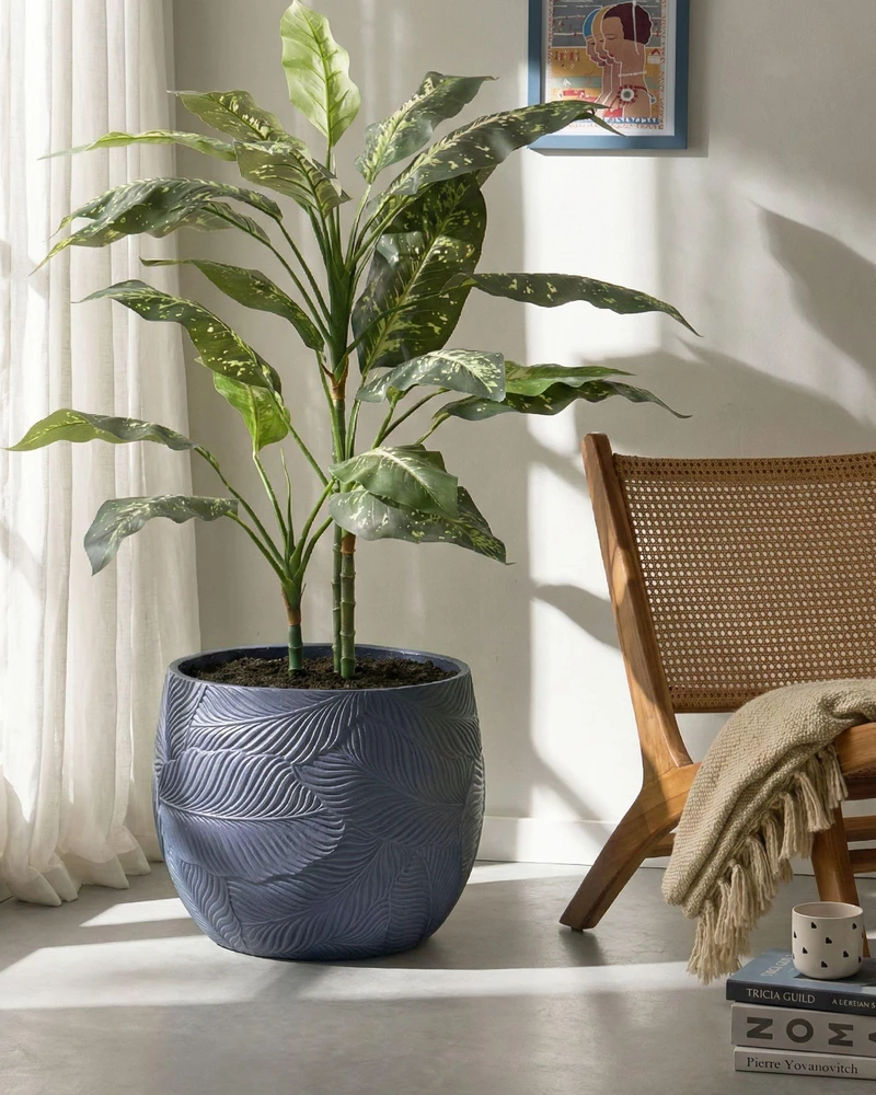 Beliani Gėlių vazonas BAIYUN 47 cm pilkas