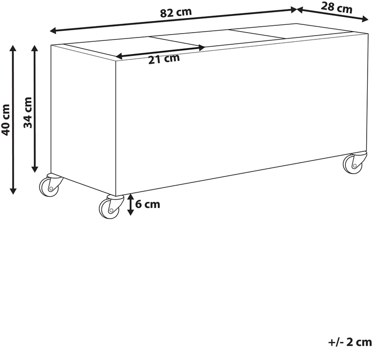 Beliani Gėlių vazonas BELLIS 82 cm juodas, technoratanas