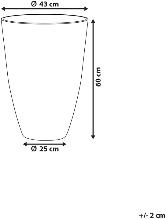 Beliani Gėlių vazonas CAMIA 43 cm, juodas