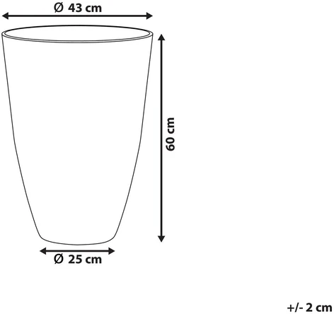 Beliani Gėlių vazonas CAMIA 43 cm pilkas