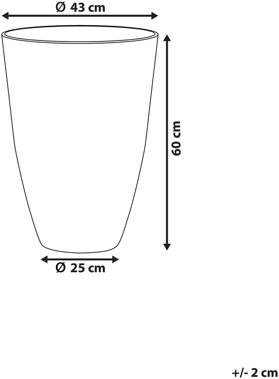 Beliani Gėlių vazonas CAMIA 43 cm smėlio spalvos