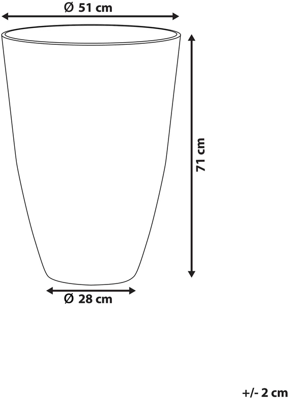 Beliani Gėlių vazonas CAMIA 51 cm pilkas
