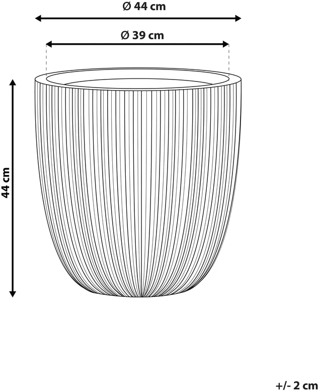 Beliani Gėlių vazonas CHIOS 44 cm Juodas