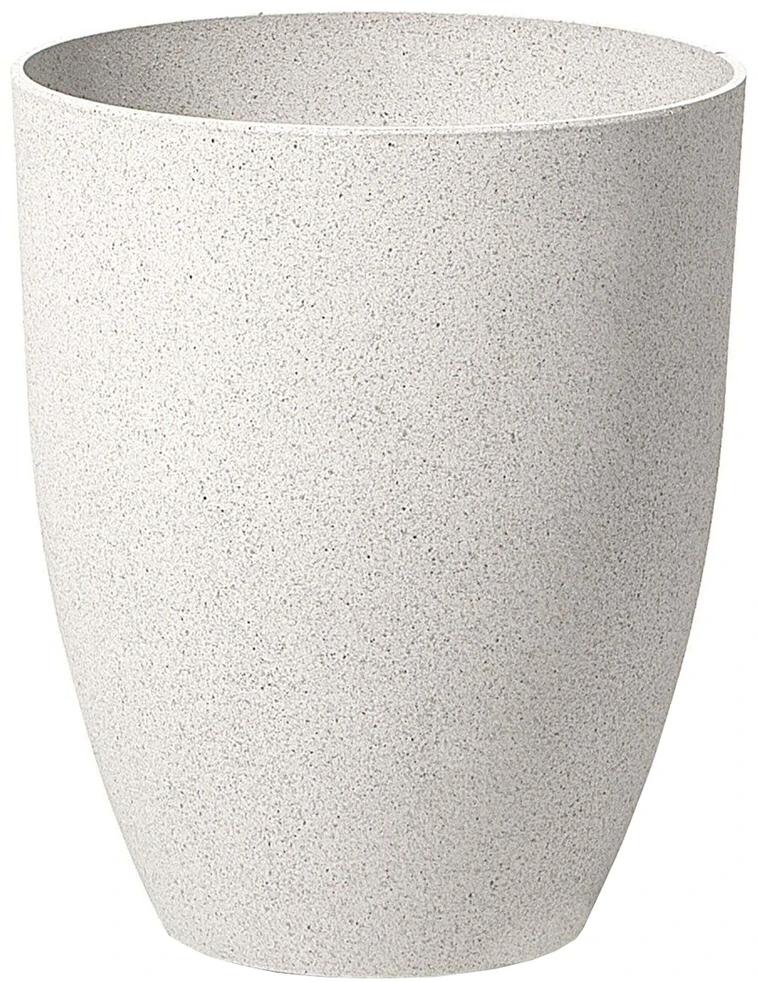 Beliani Gėlių vazonas CROTON 35 cm, kreminė balta