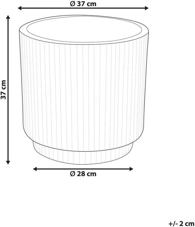 Beliani Gėlių vazonas DARIA 37 cm, kreminės baltos spalvos