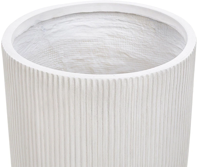 Beliani Gėlių vazonas DARIA 37 cm, kreminės baltos spalvos
