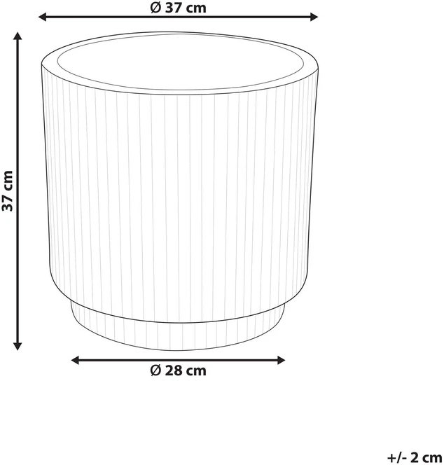 Beliani Gėlių vazonas DARIA 37 cm ruda