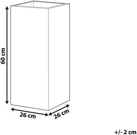 Beliani Gėlių vazonas DION 26 cm tamsiai pilkas