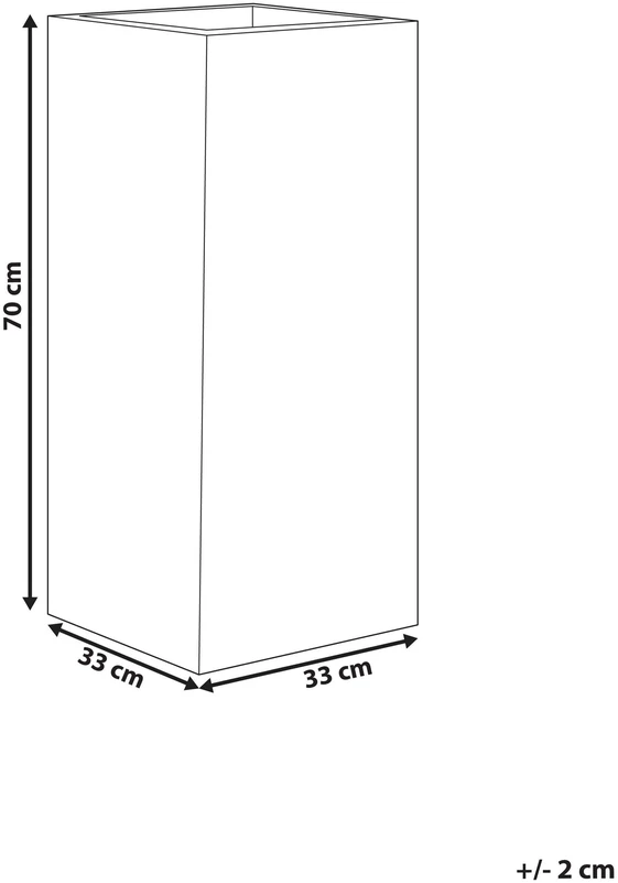 Beliani Gėlių vazonas DION 33 cm šviesiai pilkas