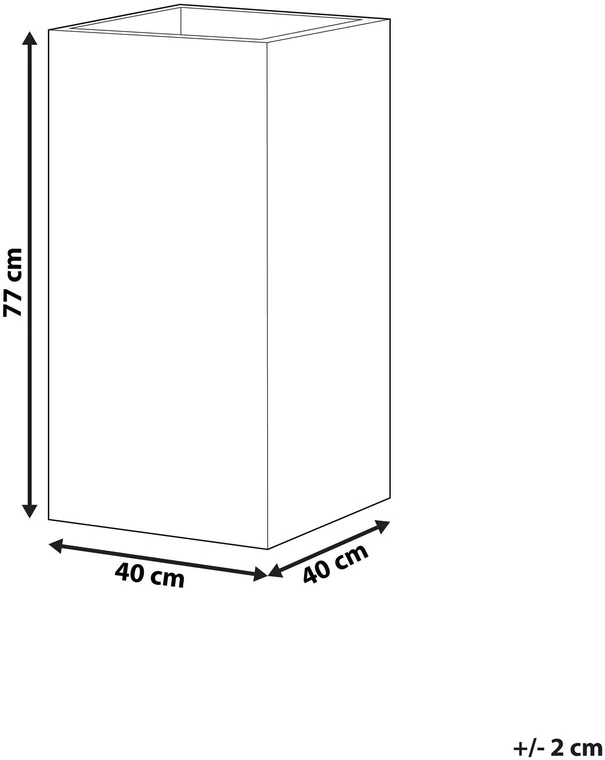 Beliani Gėlių vazonas DION 40 cm juodas