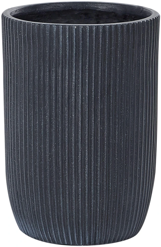 Beliani Gėlių vazonas EANTIO 25 cm juodas