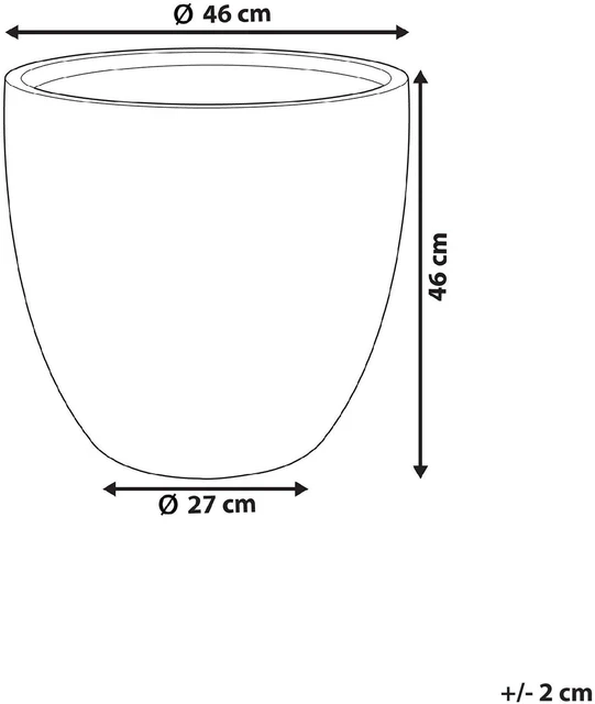 Beliani Gėlių vazonas KANNIA 46 cm baltas
