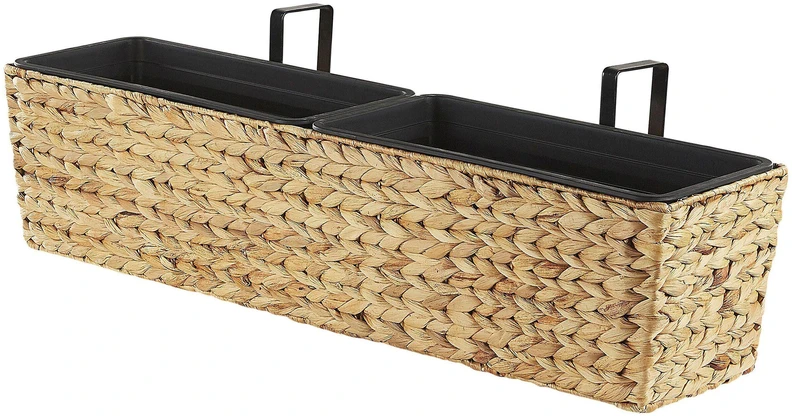 Beliani Gėlių vazonas KAWALA 80 cm smėlio spalvos