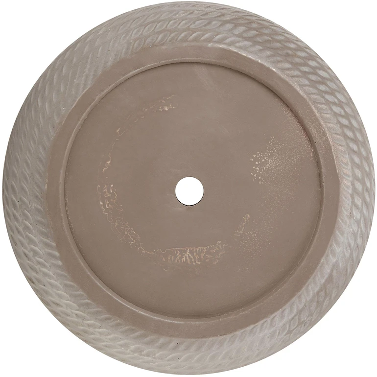 Beliani Gėlių vazonas LIVADIA 39 cm smėlio spalvos