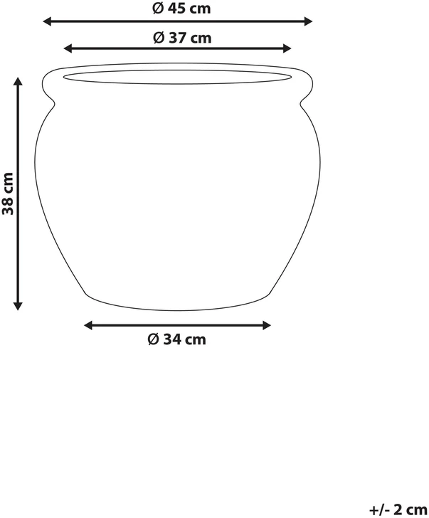 Beliani Gėlių vazonas MACEDON 45 cm tamsiai žalias