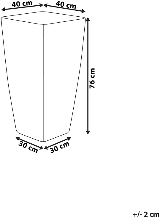 Beliani Gėlių vazonas MODI 40 cm auksinis