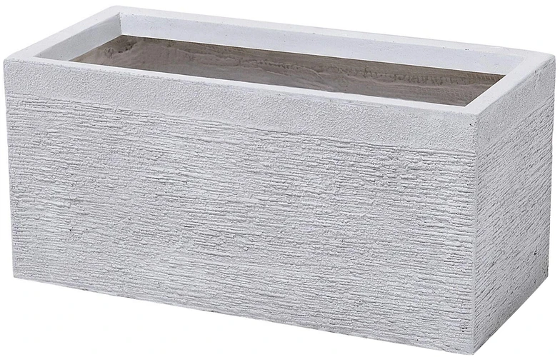 Beliani Gėlių vazonas MYRA 50 cm baltas