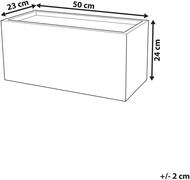 Beliani Gėlių vazonas MYRA 50 cm baltas