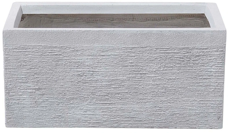 Beliani Gėlių vazonas MYRA 50 cm baltas