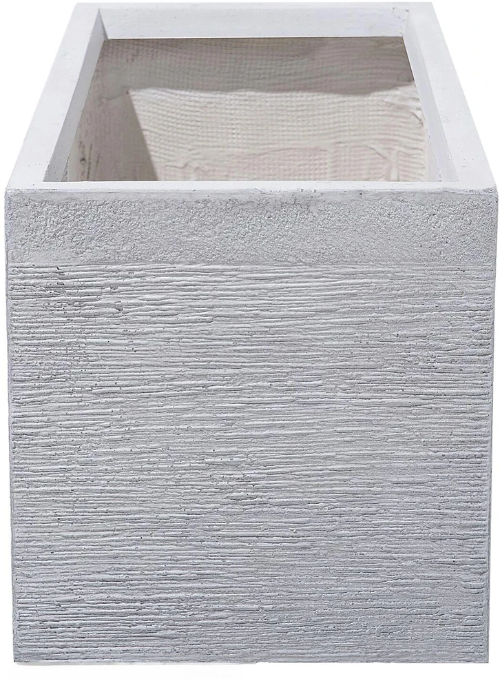 Beliani Gėlių vazonas MYRA 50 cm baltas